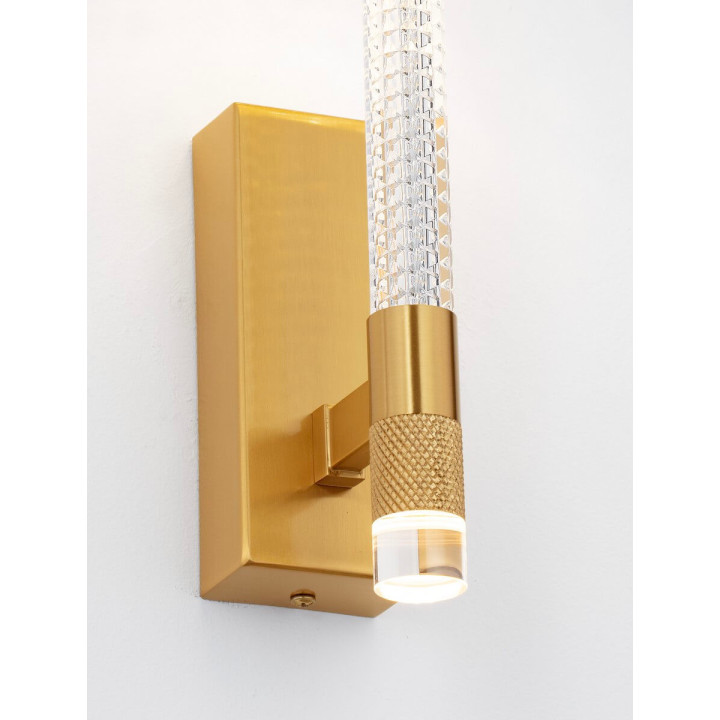 LUCES MINEROS LE44587 kinkiet LED złoty 8W, 490lm, 3000K, nowoczesny