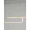 LUCES PIURA LE44357/8 elegancka lampa LED czarna/złota aluminiowa 3000K