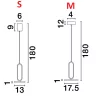LUCES ACACHI LE43551/2 lampa wisząca LED 3000K aluminiowa, 2 rozmiary
