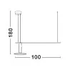 LUCES ACACHI LE44523 LED hanging lamp black, steel/aluminum 3000K