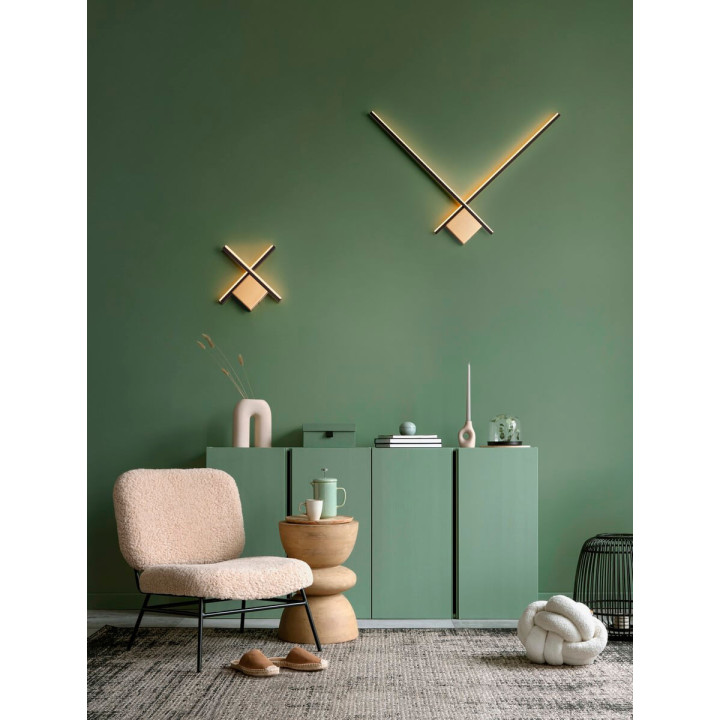 LUCES CHOTA kinkiet LED, 3 rozmiary, czarny lub czarny/złoty