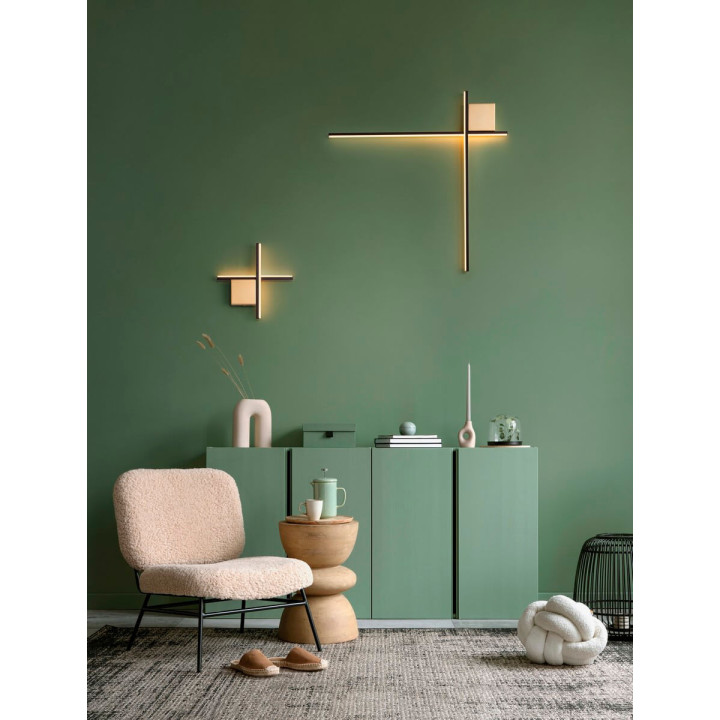 LUCES CHOTA kinkiet LED, 3 rozmiary, czarny lub czarny/złoty