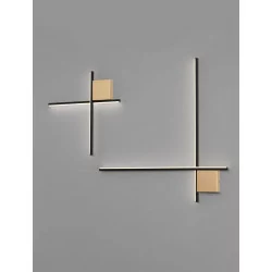 LUCES CHOTA LED wall lamp, 3 sizes, black or black/gold
