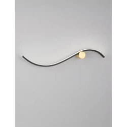LUCES CUZCO LE44312/3 LED wall lamp, gold black, 2 sizes, aluminum