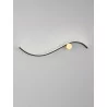 LUCES CUZCO LE44312/3 LED wall lamp, gold black, 2 sizes, aluminum