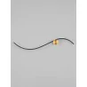 LUCES CUZCO LE44312/3 LED wall lamp, gold black, 2 sizes, aluminum