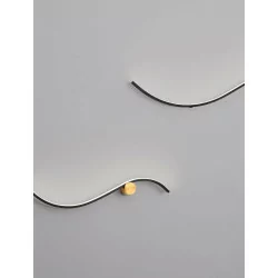 LUCES CUZCO LE44312/3 LED wall lamp, gold black, 2 sizes, aluminum