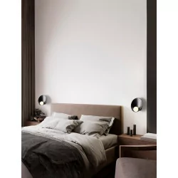 LUCES CARDE LE44367/8 okrągły kinkiet szkło/stal G9 czarny, biały