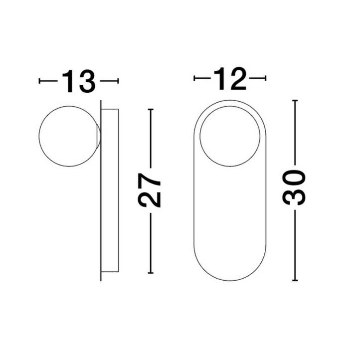 LUCES ALTOS LE44369/70 steel wall lamp 1 x G9, max. 5W, black, white