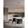 LUCES ILAVE LE44323/4 LED hanging lamp, round, gold, black, aluminum