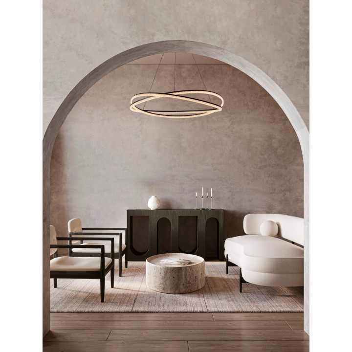 LUCES ILAVE LE44323/4 LED hanging lamp, round, gold, black, aluminum