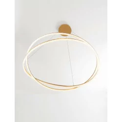 LUCES ILAVE LE44323/4 LED hanging lamp, round, gold, black, aluminum