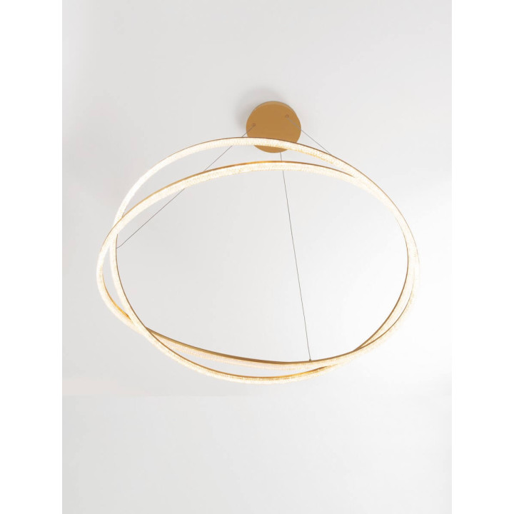 LUCES ILAVE LE44323/4 LED hanging lamp, round, gold, black, aluminum