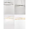 LUCES ILAVE LE44323/4 LED hanging lamp, round, gold, black, aluminum