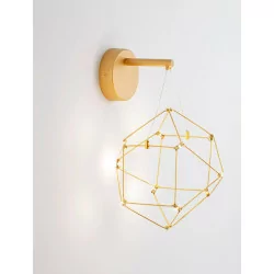 LUCES ASIS LE44325/6 LED wall lamp, 6W black, gold, metal, IP20