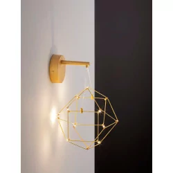 LUCES ASIS LE44325/6 LED wall lamp, 6W black, gold, metal, IP20