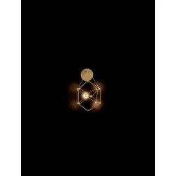 LUCES ASIS LE44325/6 LED wall lamp, 6W black, gold, metal, IP20