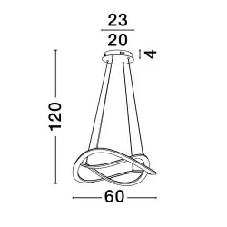 LUCES JAUJA LE44327 modern black LED hanging lamp 87W aluminum