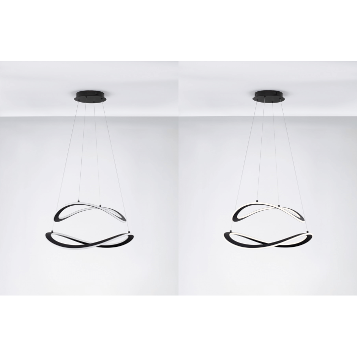 LUCES JAUJA LE44327 modern black LED hanging lamp 87W aluminum