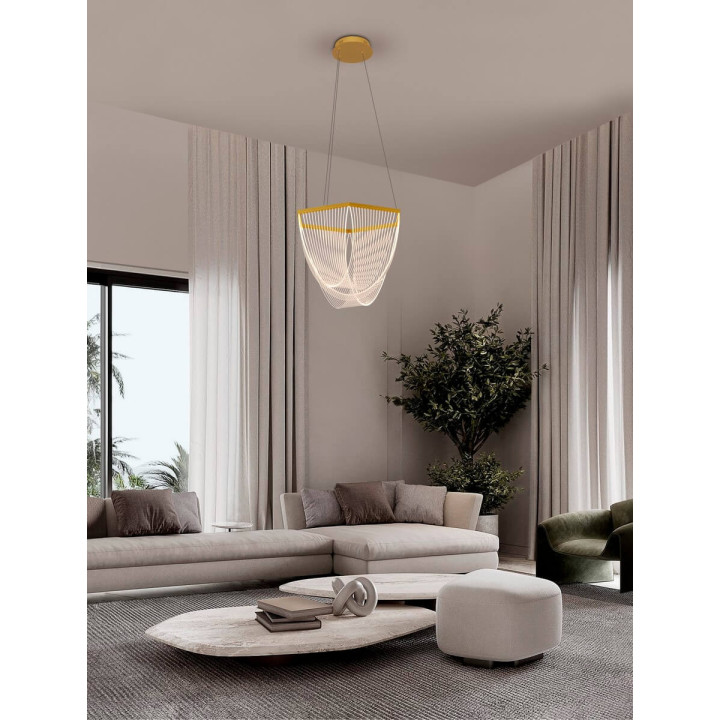 LUCES HUARAL LE44435 lampa LED 35W złota aluminium/akryl, 2995lm 3000K