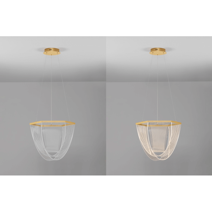 LUCES HUARAL LE44435 LED lamp 35W gold aluminum/acrylic, 2995lm 3000K