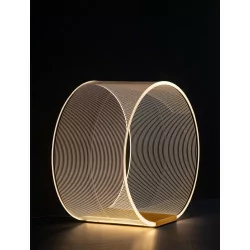 LUCES HUARAL LE44436 elegancka lampa stołowa LED złota 14W aluminium