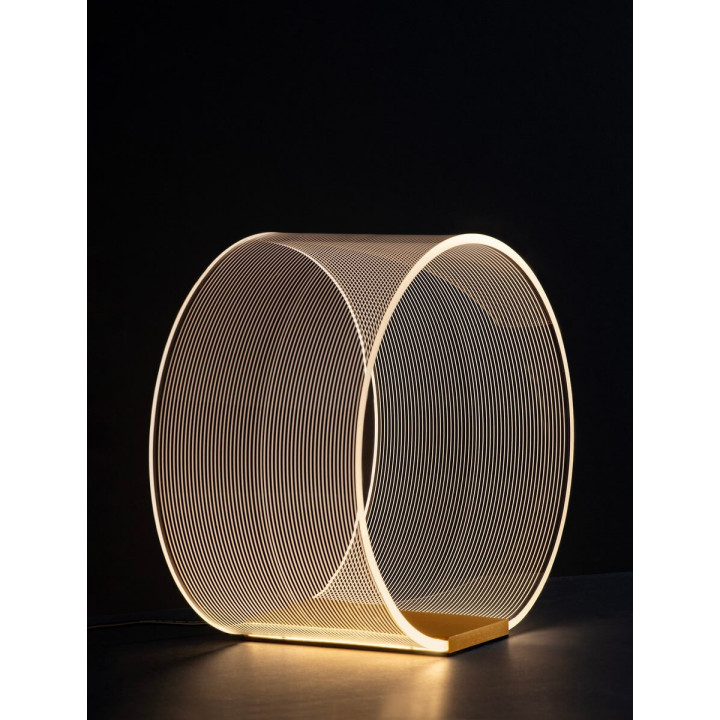 LUCES HUARAL LE44436 elegancka lampa stołowa LED złota 14W aluminium