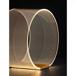 LUCES HUARAL LE44436 elegancka lampa stołowa LED złota 14W aluminium