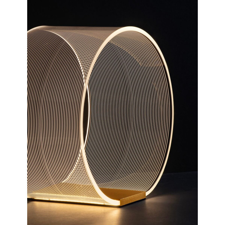 LUCES HUARAL LE44436 elegancka lampa stołowa LED złota 14W aluminium