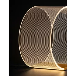 LUCES HUARAL LE44436 elegancka lampa stołowa LED złota 14W aluminium