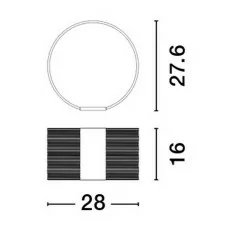 LUCES HUARAL LE44436 elegancka lampa stołowa LED złota 14W aluminium