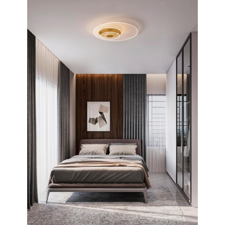 LUCES HUARAL LE44441/2/3 LED ceiling light, gold, 40/50/60cm 3000K