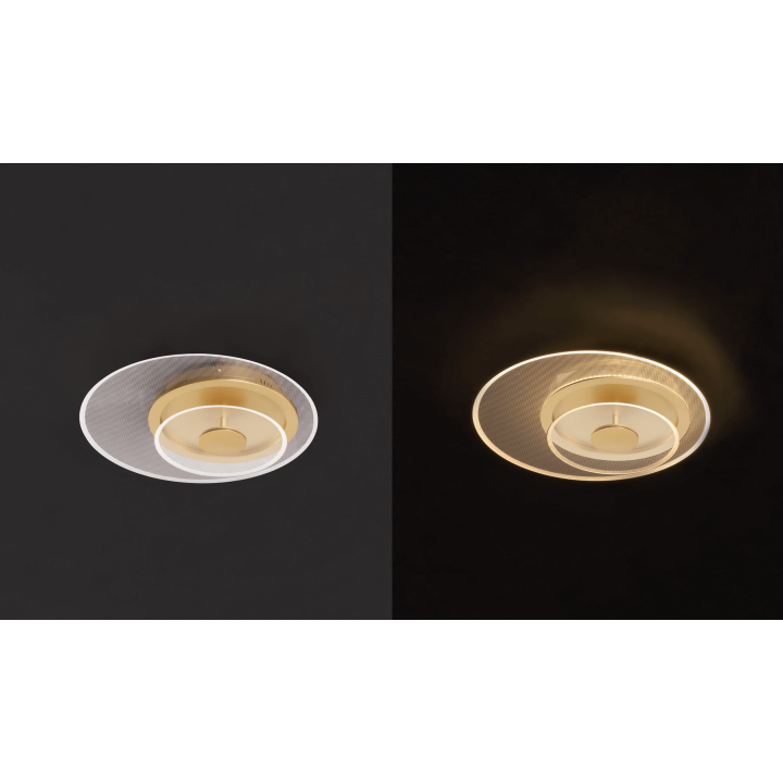 LUCES HUARAL LE44441/2/3 LED ceiling light, gold, 40/50/60cm 3000K