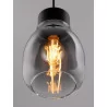 LUCES MOCHE LE44340 hanging lamp E27 black, glass/metal, IP20