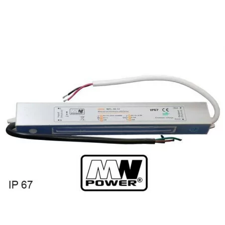 Zasilacz LED MW Power MPL-30-12 30W 2,5A 12V DC WODOODPORNY Zasilacz LED MW Power MPL-30-12 30W 2,5A 12V DC WODOODPORNY