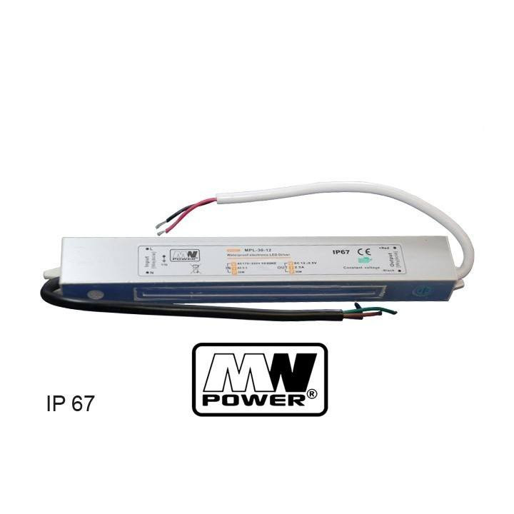 Zasilacz LED MW Power MPL-30-12 30W 2,5A 12V DC WODOODPORNY