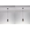 LUCES MOCHE LE44340 lampa wisząca E27 czarna, szkło/metal, IP20