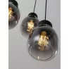LUCES MOCHE LE44341 hanging lamp 3 x E27 black, glass/metal, IP20