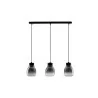LUCES MOCHE LE44342 hanging lamp 3 x E27 black, glass/metal, IP20