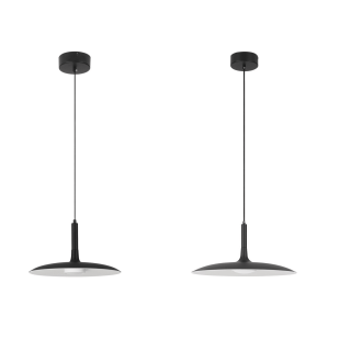 LUCES NAUTA LE44344/5 czarna lampa wisząca LED 2 rozmiary źr&oacute;dło LED