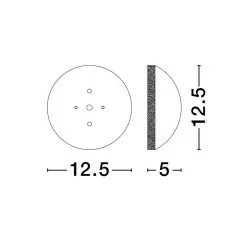 LUCES MOXOS LE44371/2 round LED wall lamp 3W white or black