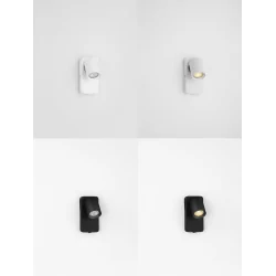 LUCES TAGUA LE44378/9 wall lamp white, black GU10, aluminum IP20
