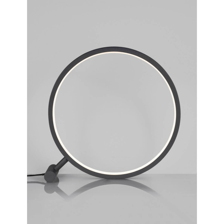 LUCES TUCUMAN LE44518 okrągła czarna lampa biurkowa LED 12W, IP20