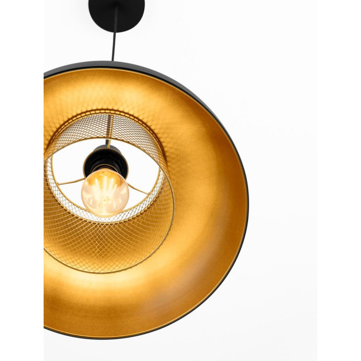 LUCES RUPA LE44286 elegancka lampa wisząca czarno-złota, E27, metal