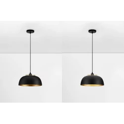 LUCES RUPA LE44286 elegant hanging lamp black and gold, E27, metal