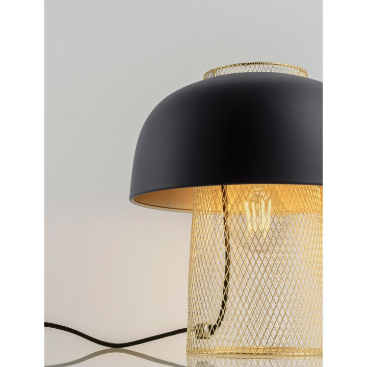 LUCES RUPA LE44380 elegancka lampa biurkowa złoto-czarna metal E27