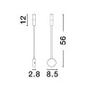 LUCES VIRU LE44287/8 regulowany kinkiet LED, 6W, 3000K, IP44, 2 kolory