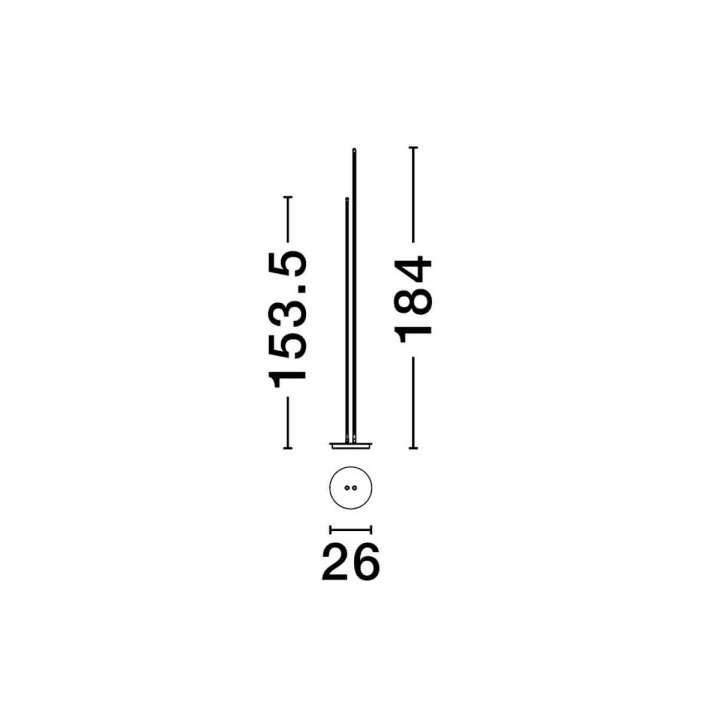 LUCES TRENQUE LE44514/5 lampa podłogowa LED w kształcie V 33W 3000K