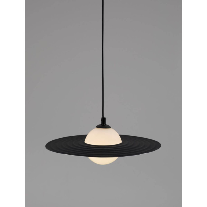 LUCES FUNES LE44293 hanging lamp black, steel/acrylic 1xG9, 5W, IP20