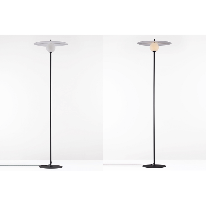 LUCES FUNES LE44294 black floor lamp steel/acrylic 162 cm, 1xG9, 5W